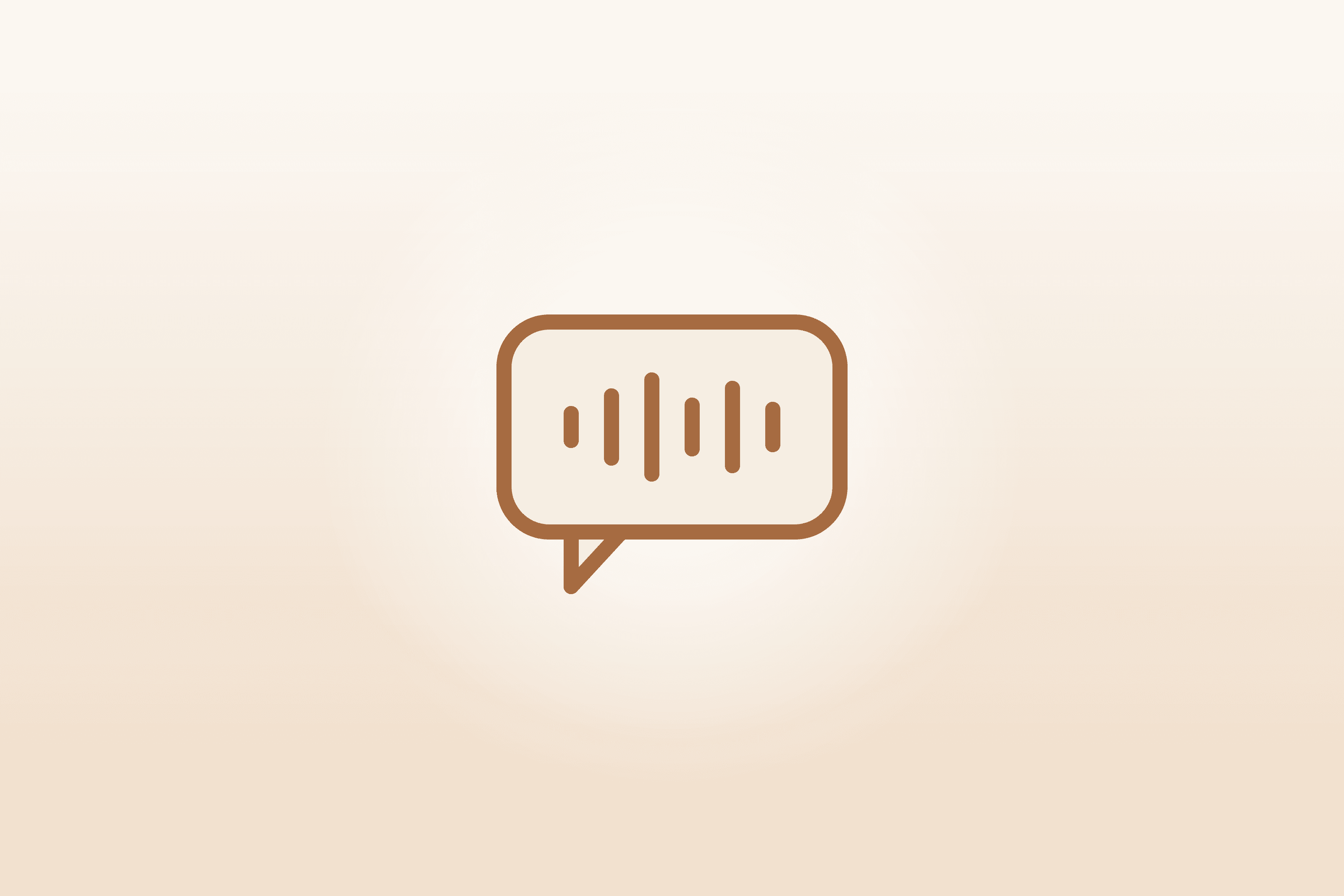 Illustration of a message bubble containing a voice-message waveform