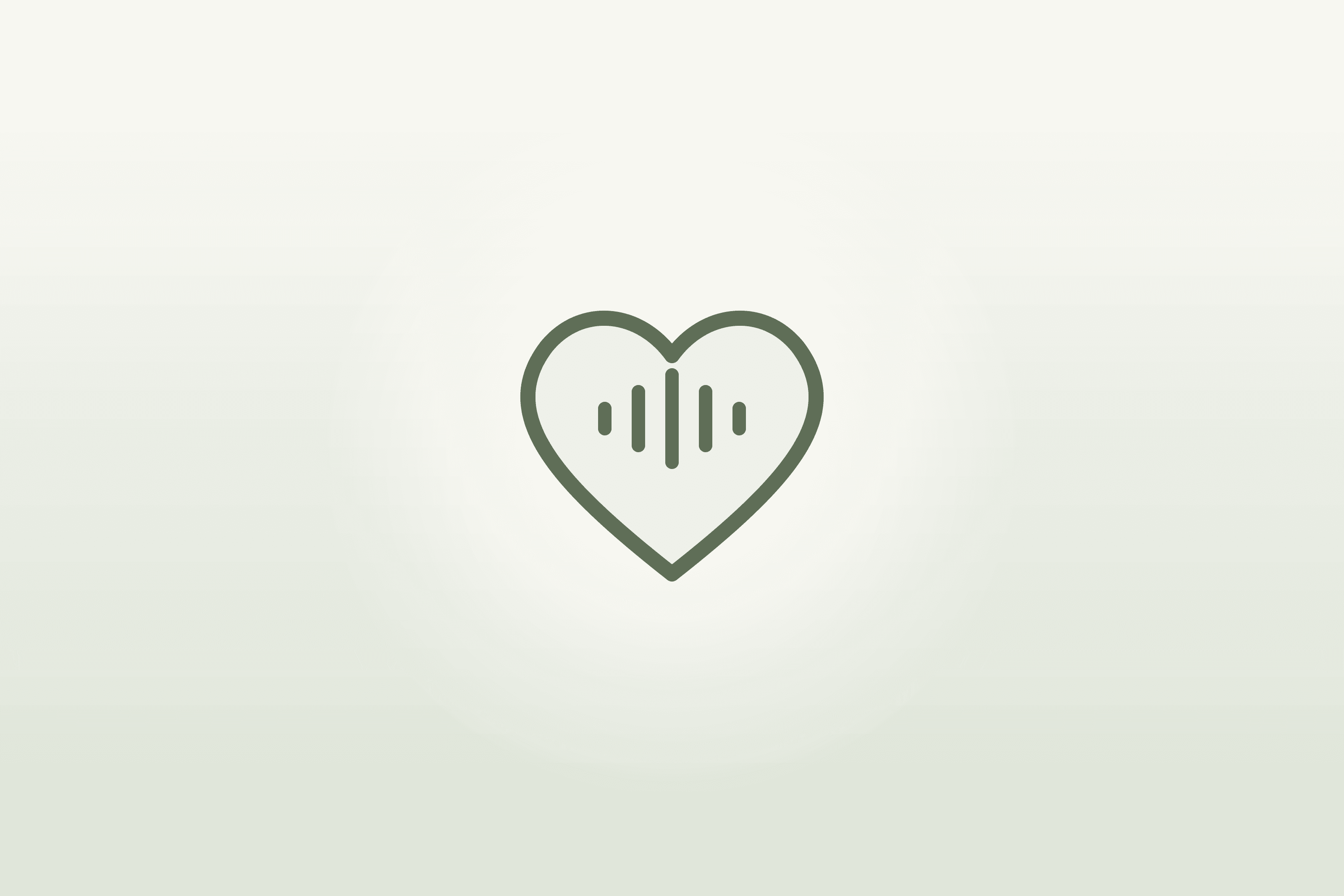Illustration of a heart holding an audio waveform — preserving a voice