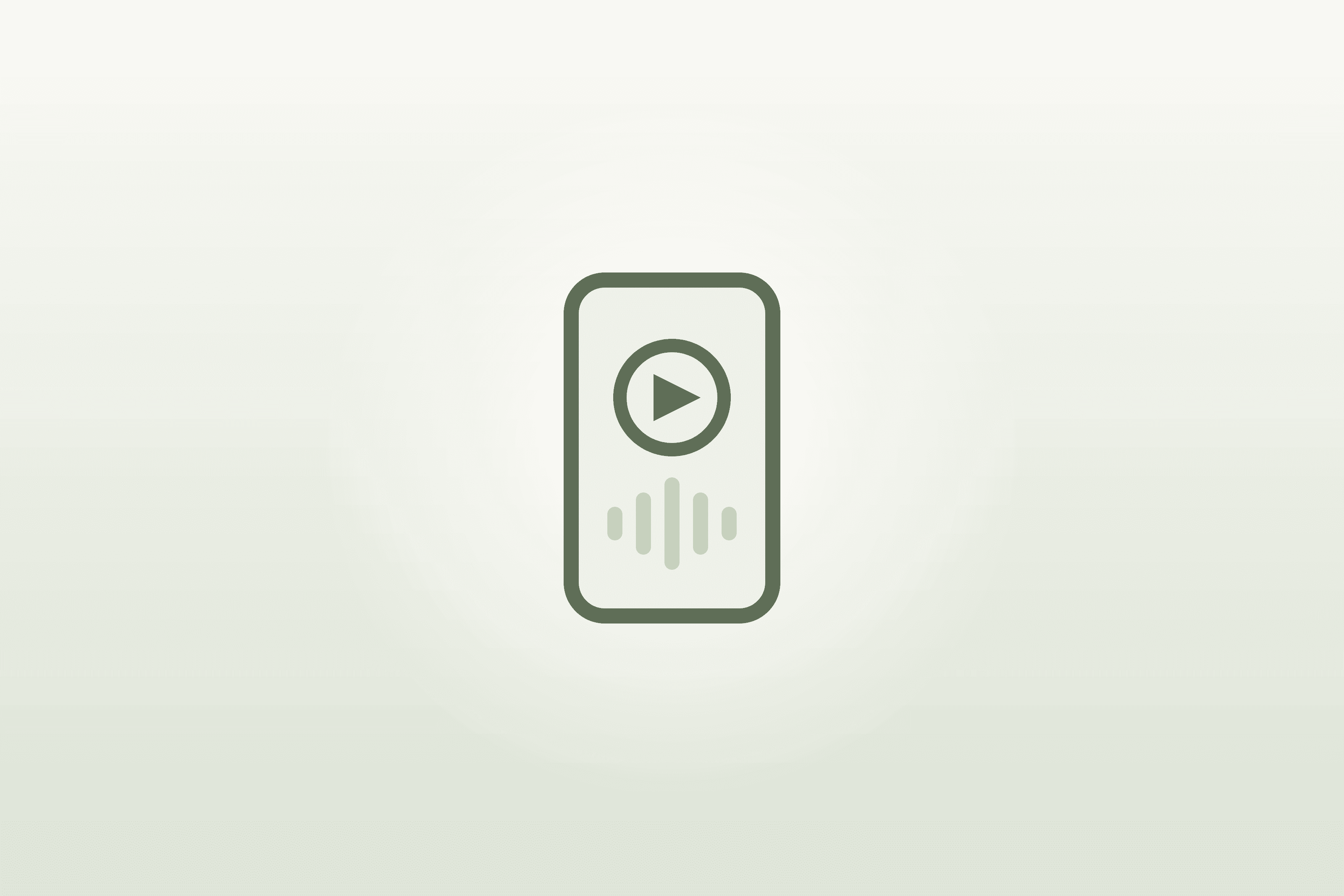 Illustration of a phone playing a voicemail with an audio waveform
